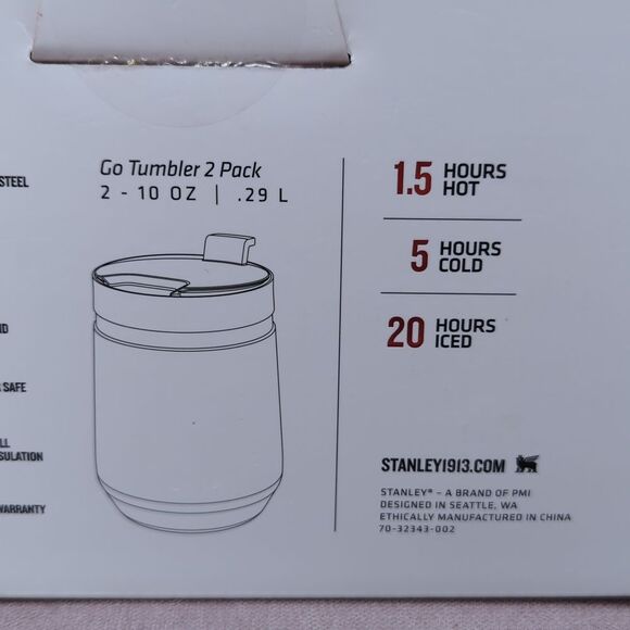Stanley Pink and Red Everyday Go Tumbler 2 Pack, 2 x 10 oz NWT - Picture 8 of 8